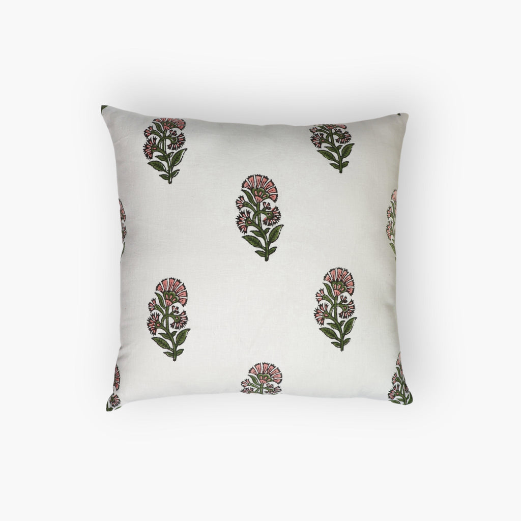 Begum Linen Pillow Cover — Pink