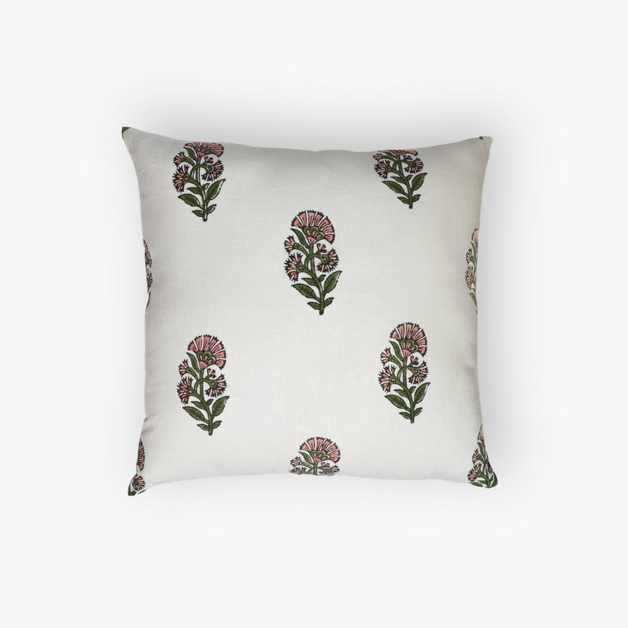 Begum Linen Pillow Cover — Pink