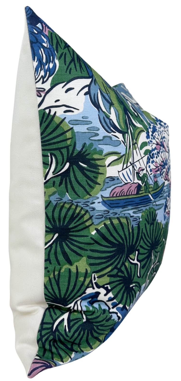Pagoda Pillow Cover in Blue, Thibaut Pillows