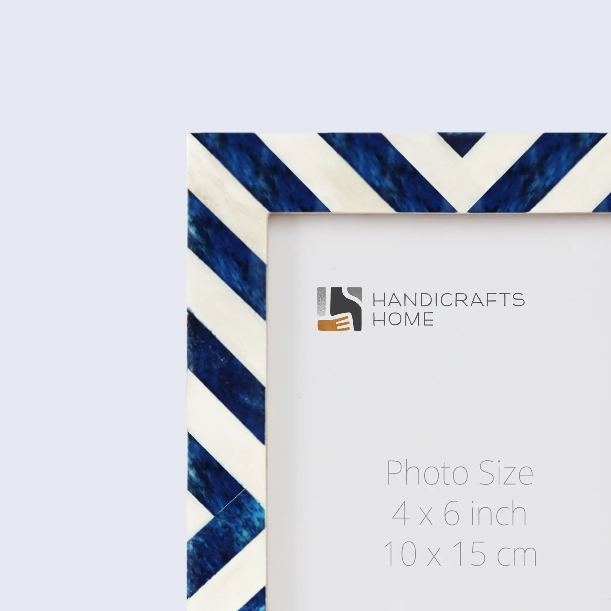 Poster Frames Chevron Collection Bone Inlay, Blue, 3 Sizes