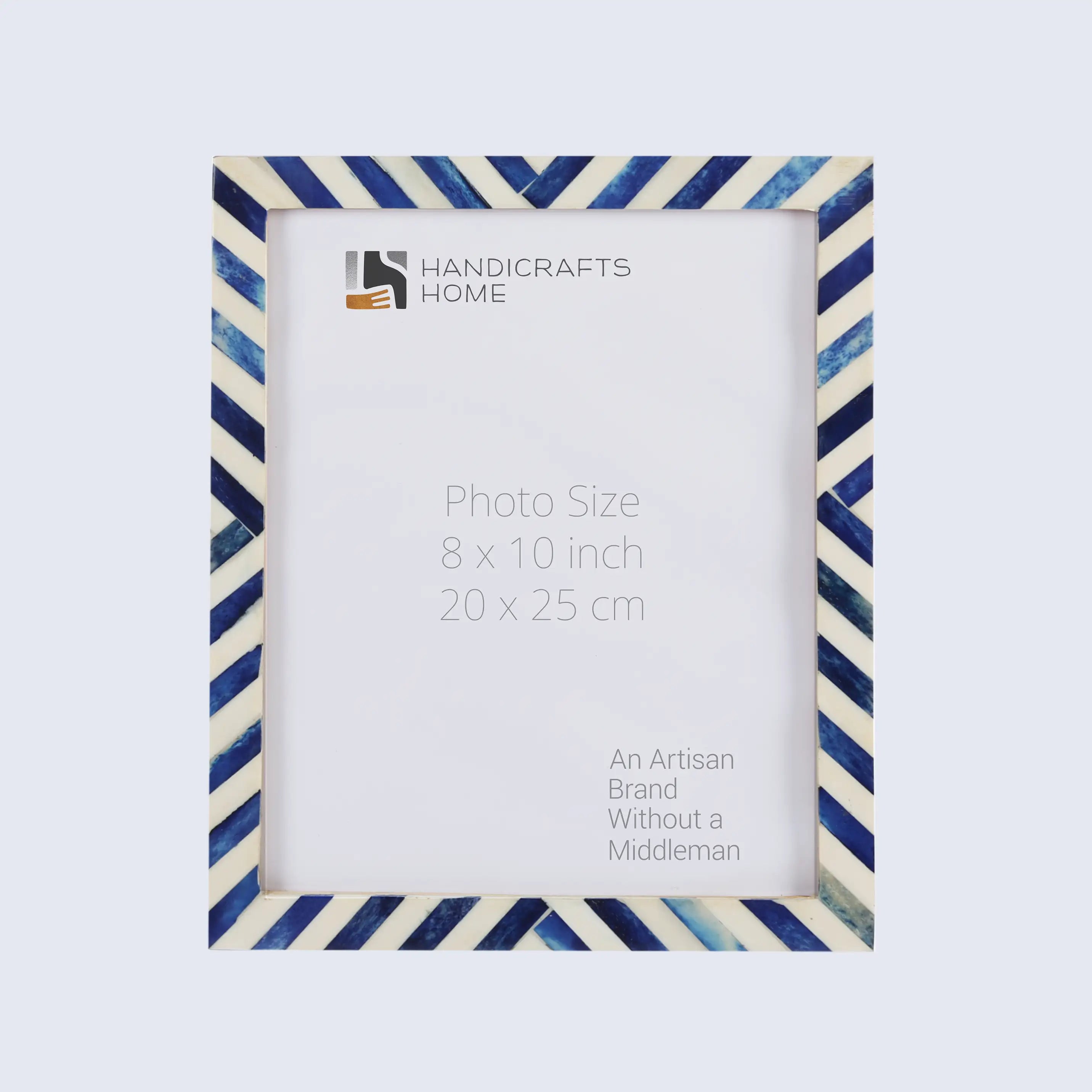 Poster Frames Chevron Collection Bone Inlay, Blue, 3 Sizes