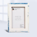 Picture Frame Cosmo Collection Resin Inlay - White & Blue, 4x6, 5x7