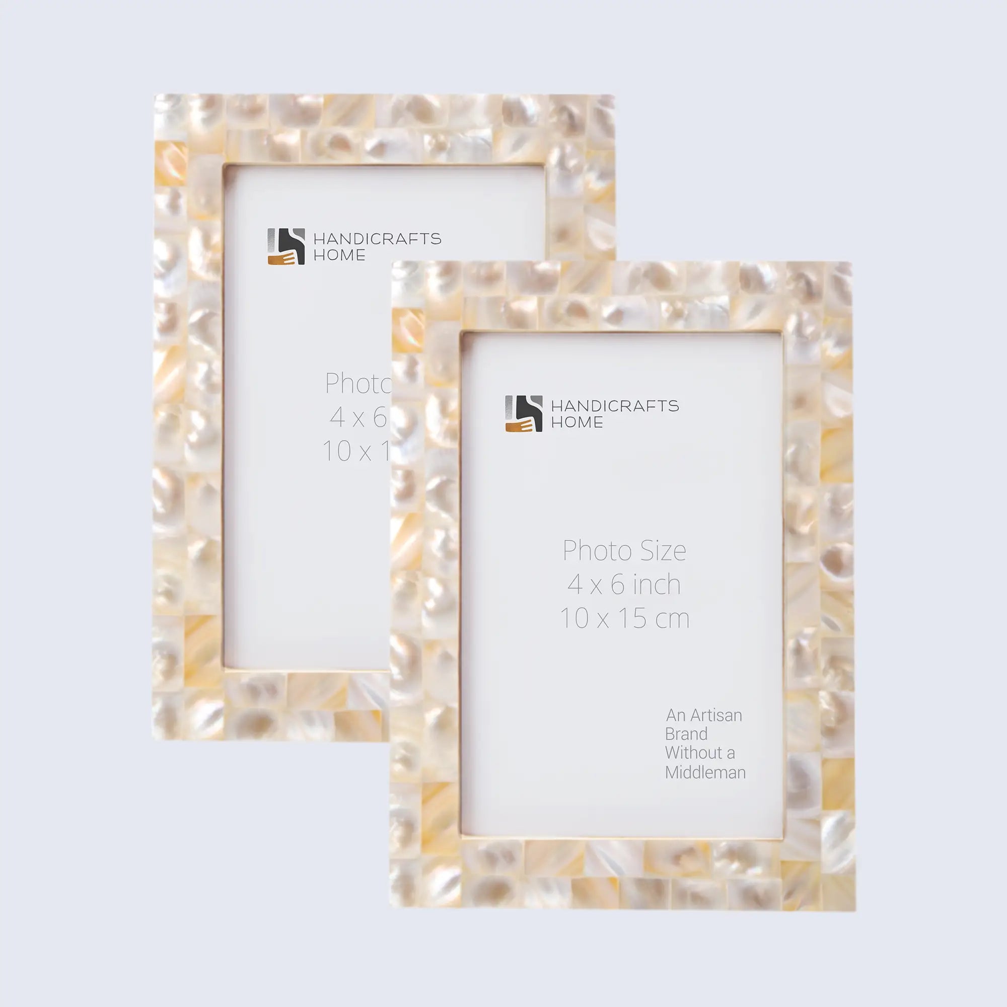 Picture Frame Mother of Pearl Collection Mother of Pearl White Pack of 2- 3 Sizes