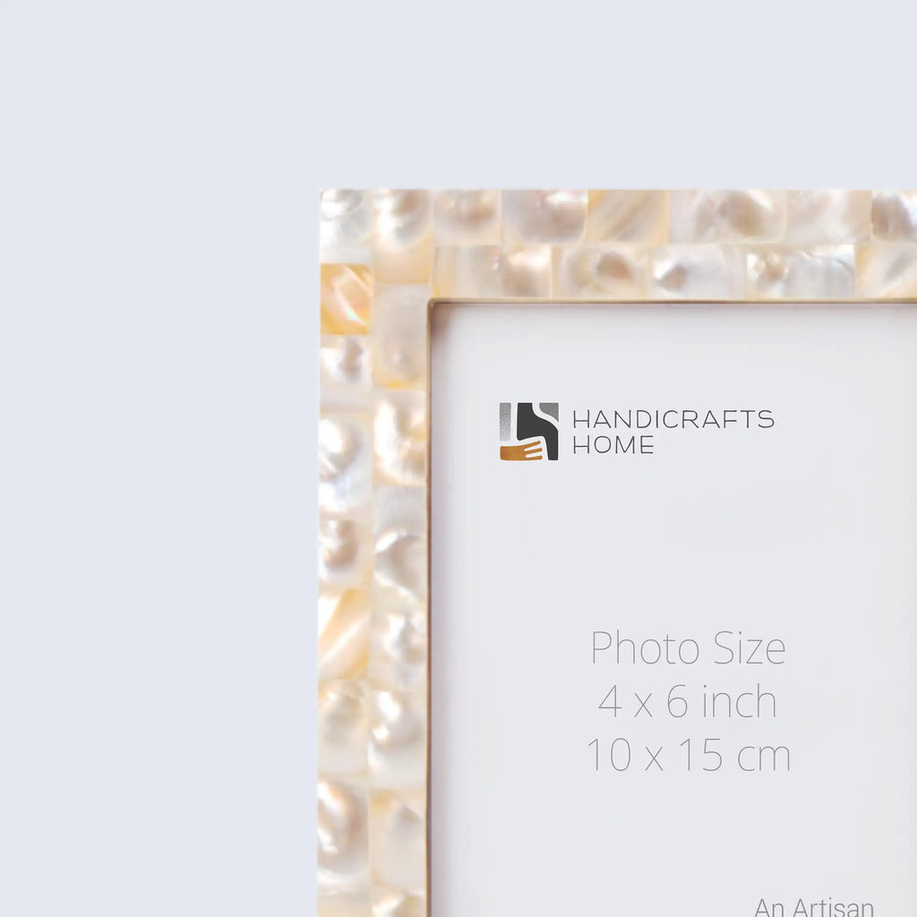 Mother of Pearl Poster Frames, White, 2 Sizes