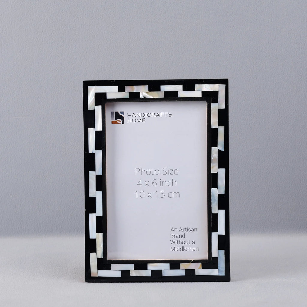 Picture Frames Pearlescent Tiptoe Collection Mother of Pearl & Resin Inlay, 3 Sizes