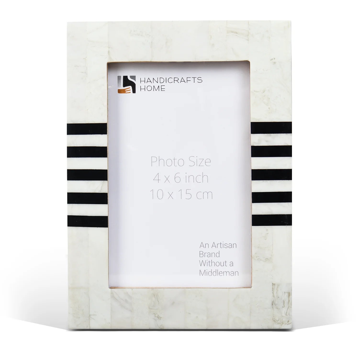 Contour Lado Modern Black & White Resin Inlay Picture Frames