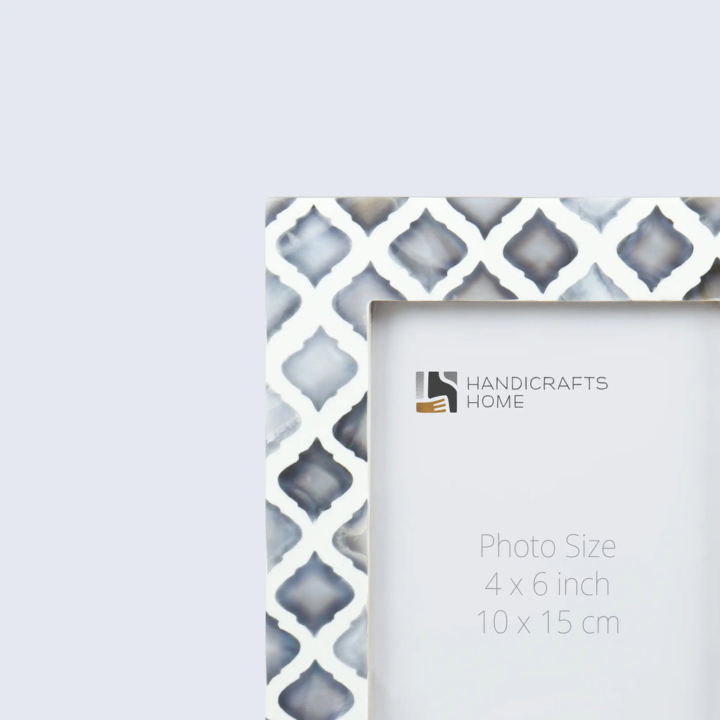 Picture Frames Moor Sky Collection Mother of Pearl Resin Inlay Blue White 3 Sizes