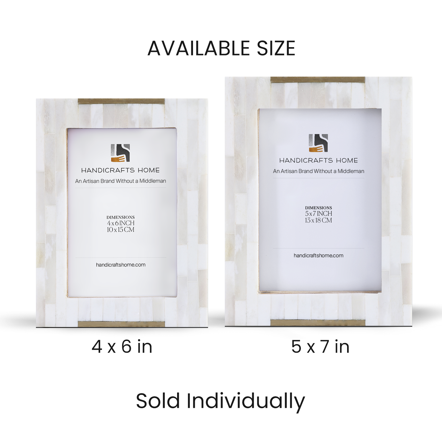 Picture Frames Palace Banquet Collection Bone Inlay Brass Beige White 4x6 5x7"