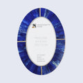 Picture Frame Palace Heart Collection Bone Inlay Brass Blue 4x6"