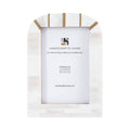 Picture Frame Palace Vista Collection Bone Inlay Brass White 4x6"