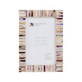 Picture Frames Pearlescent Hologram Collection Bone Inlay White 3 Sizes