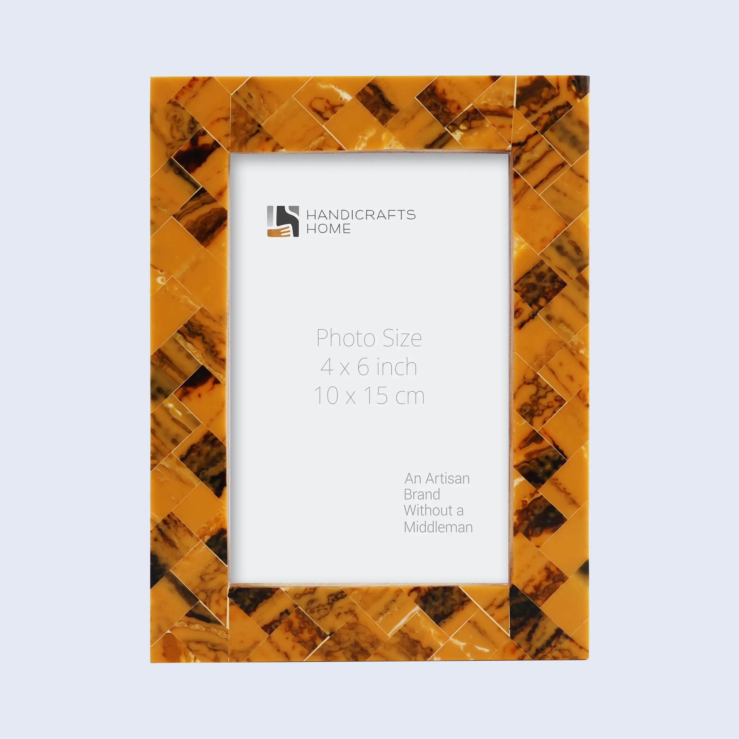 Picture Frames Pearlescent Honey Collection Resin Inlay Yellow Black 3 Sizes