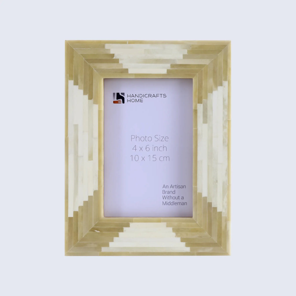 Picture Frame Apache Harvest Collection Bone Inlay White – 4x6, 5x7 & 8x10"