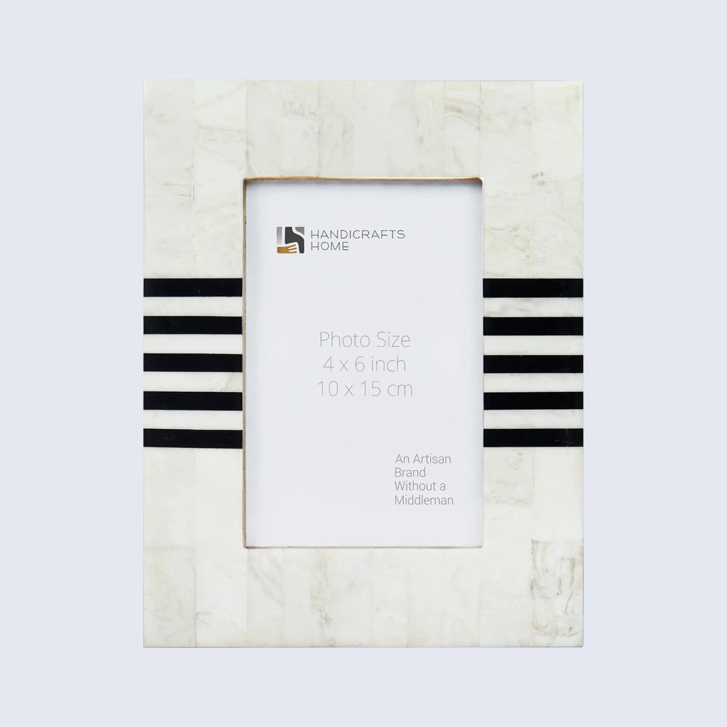 Contour Lado Black & White Inlay Picture Frame