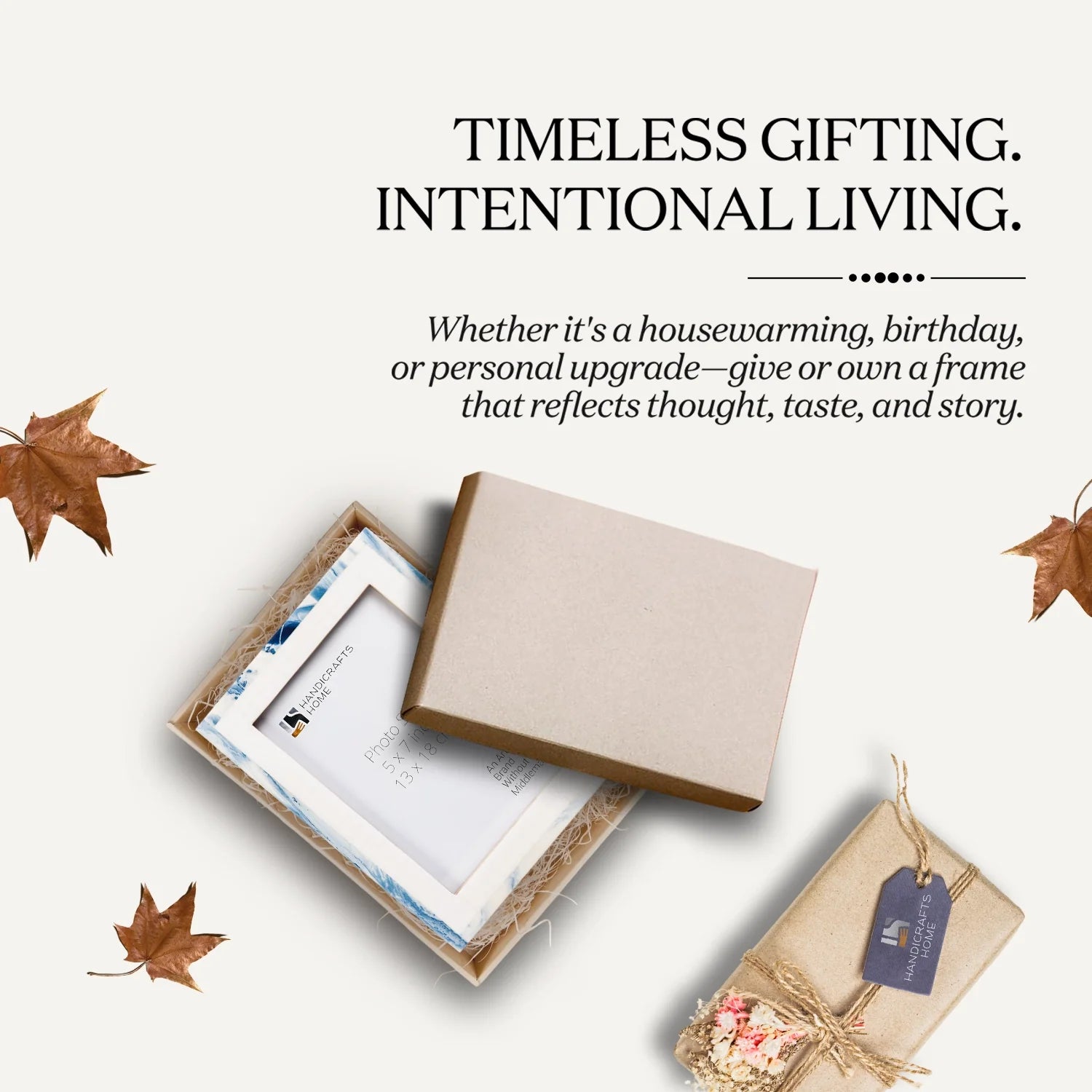 Picture Frame Cosmo Collection Resin Inlay - White & Blue, 4x6, 5x7