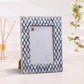 Navy Mother of Pearl Diamond Picture Frame