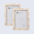 Picture Frame Mother of Pearl Collection Mother of Pearl White Pack of 2- 3 Sizes