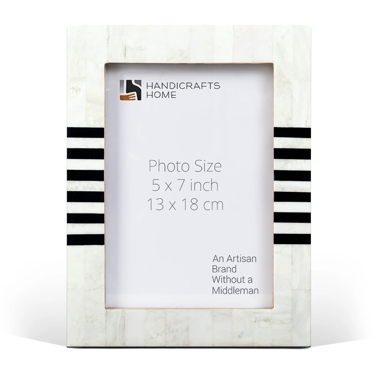 Contour Lado Modern Black & White Resin Inlay Picture Frames