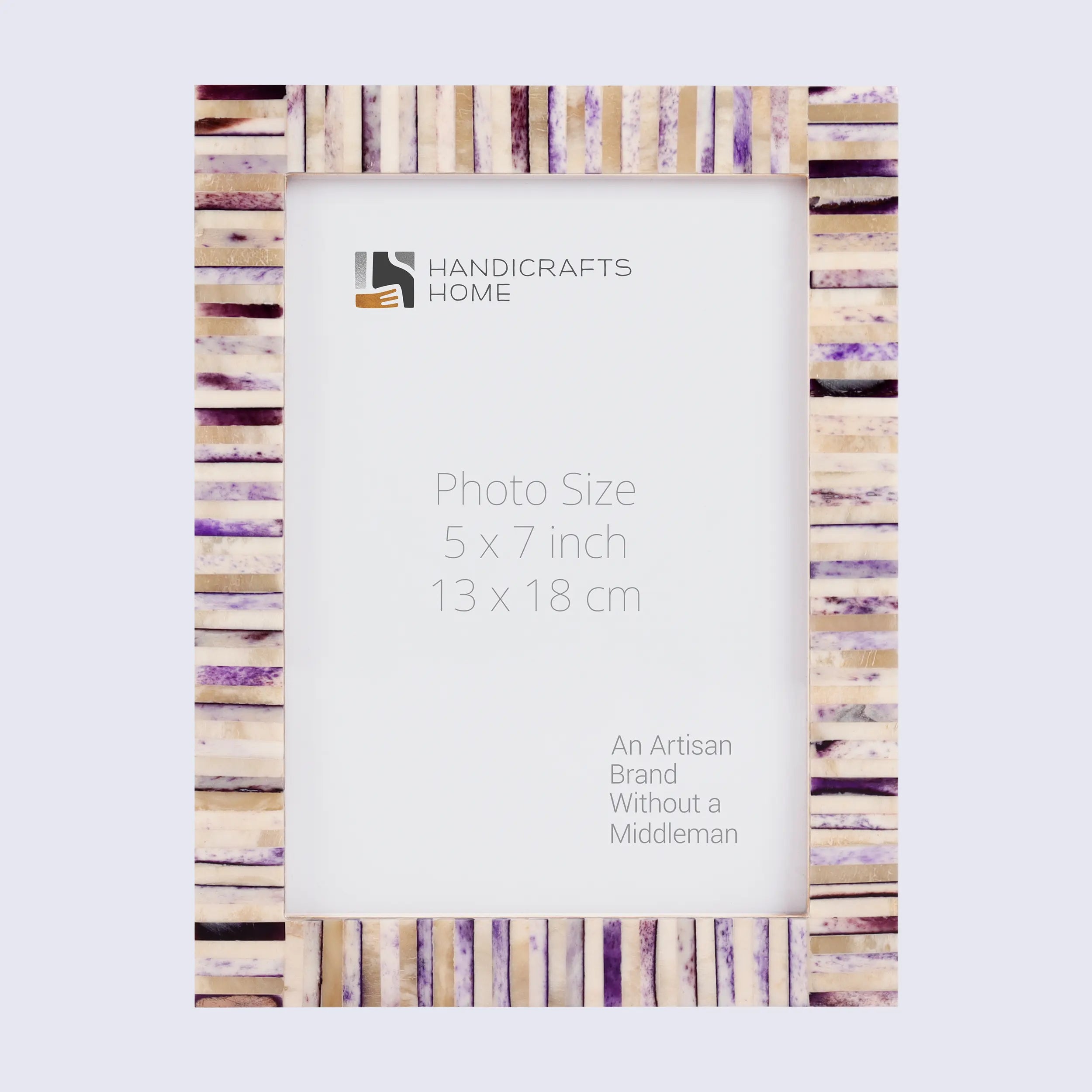 Picture Frames Pearlescent Hologram Collection Bone Inlay White 3 Sizes