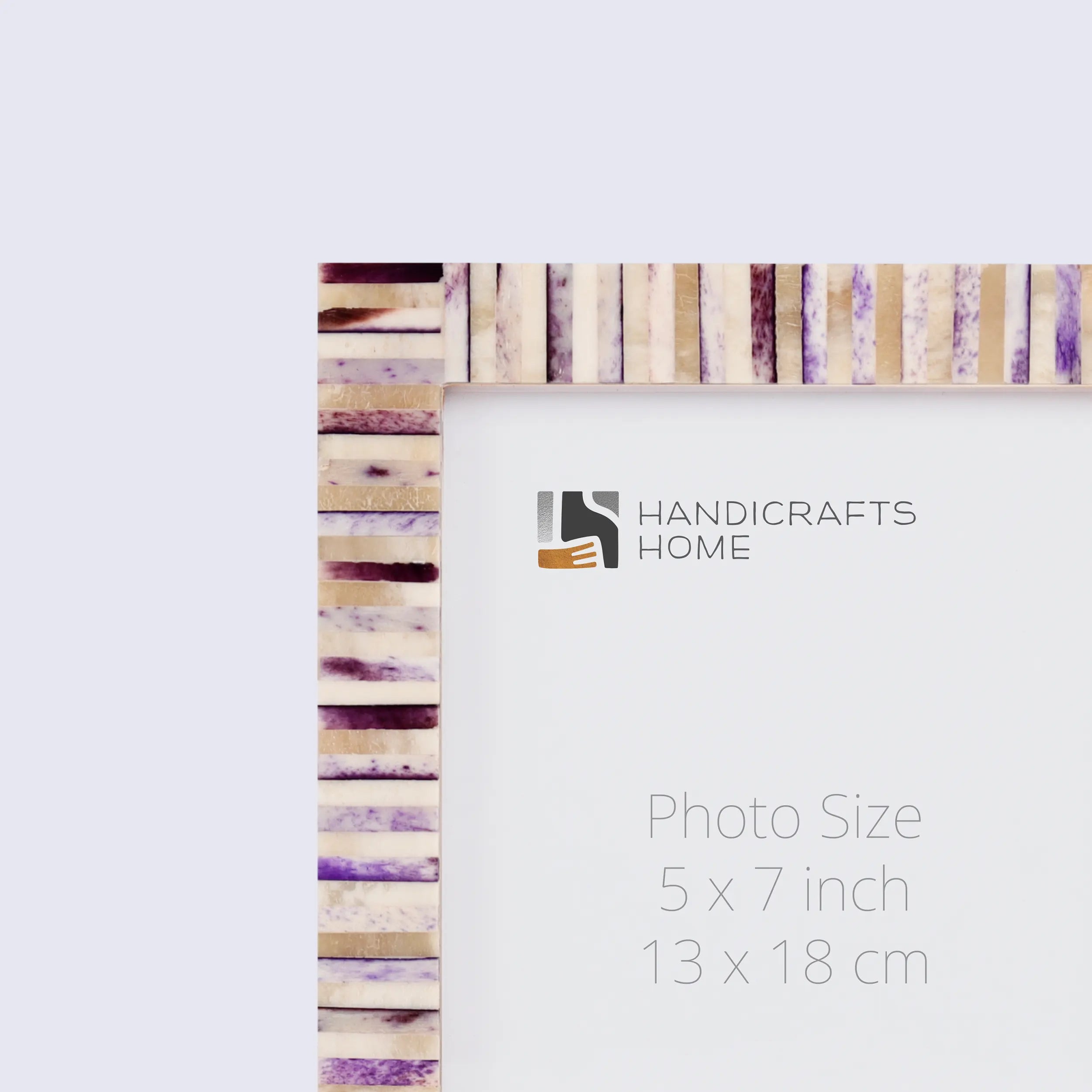 Picture Frames Pearlescent Hologram Collection Bone Inlay White 3 Sizes