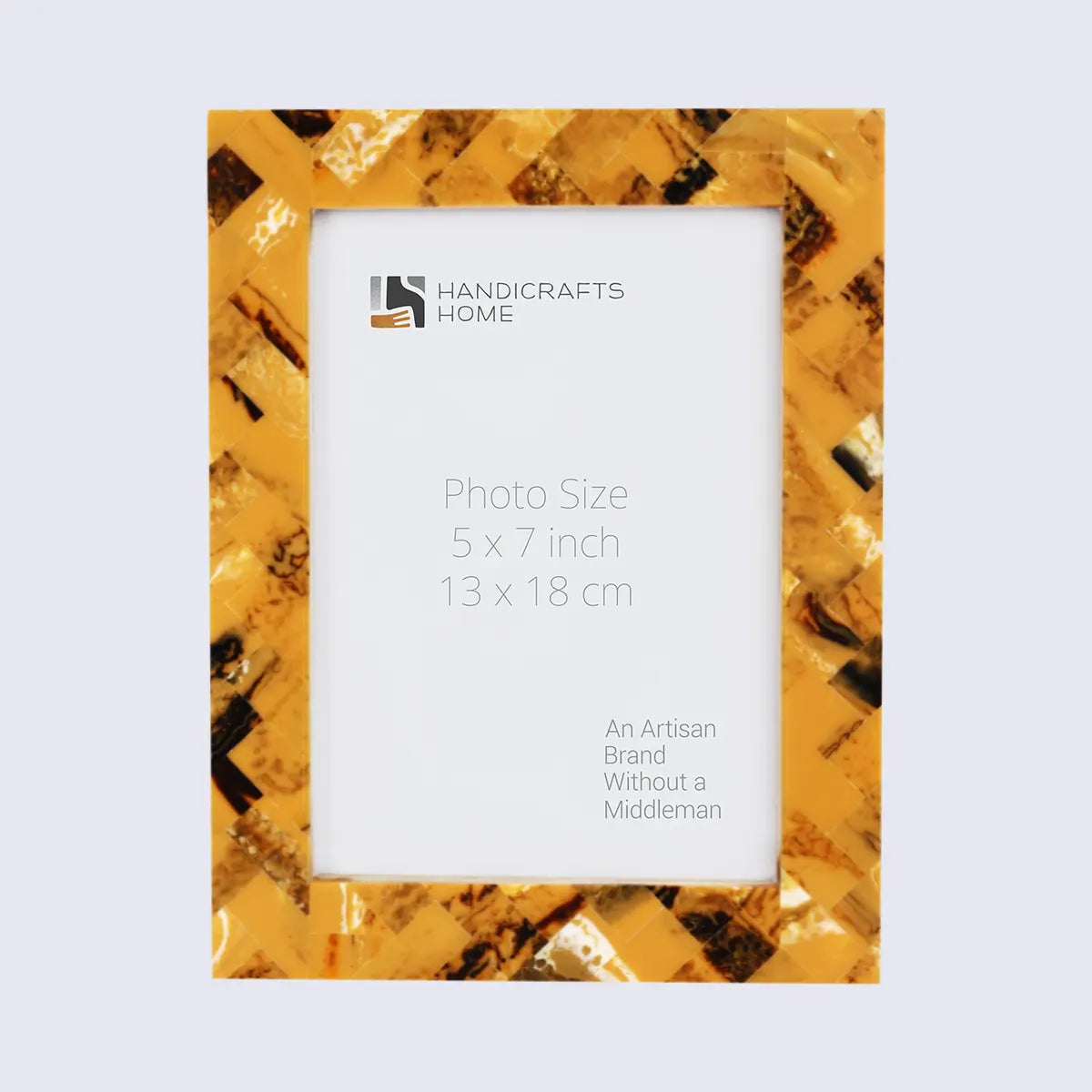 Picture Frames Pearlescent Honey Collection Resin Inlay Yellow Black 3 Sizes