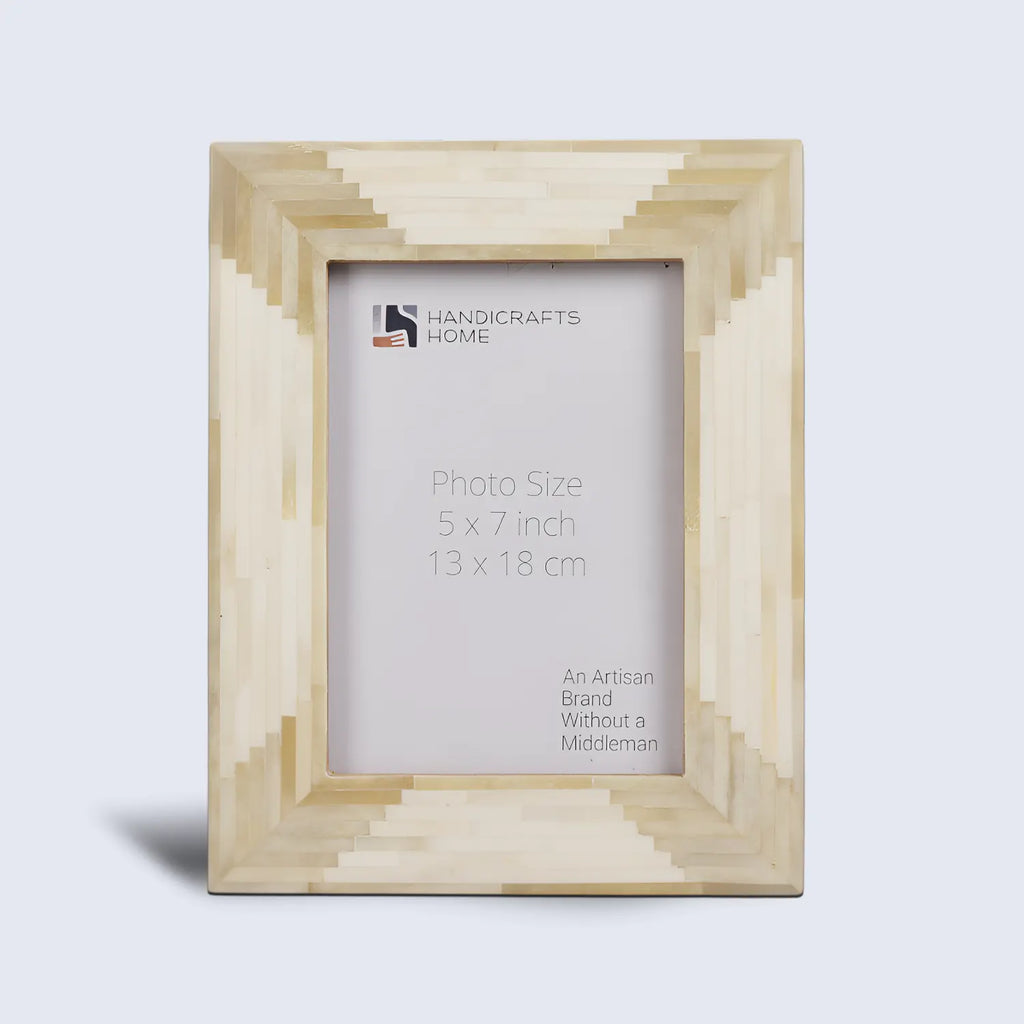 Picture Frame Apache Harvest Collection Bone Inlay White – 4x6, 5x7 & 8x10"
