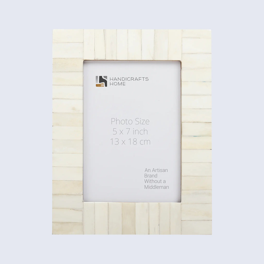 Picture Frame Classic Collection Bone Inlay White – 4x6 & 5x7"Make to Order