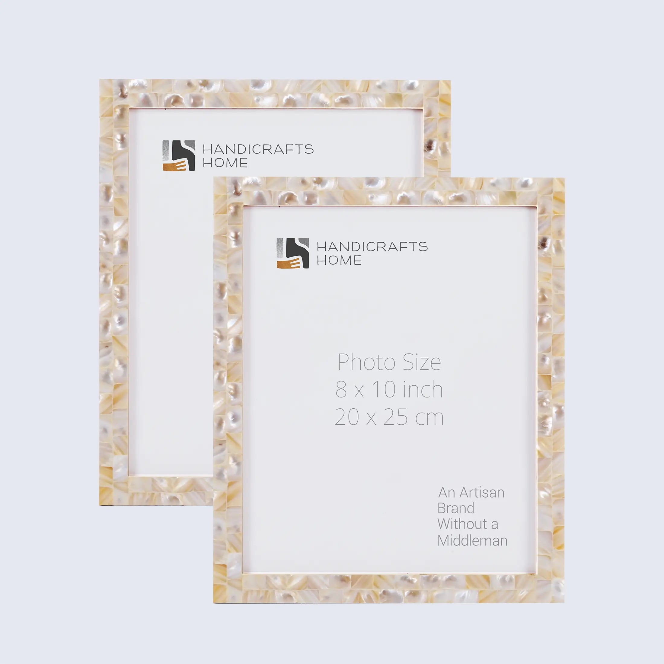 Picture Frame Mother of Pearl Collection Mother of Pearl White Pack of 2- 3 Sizes