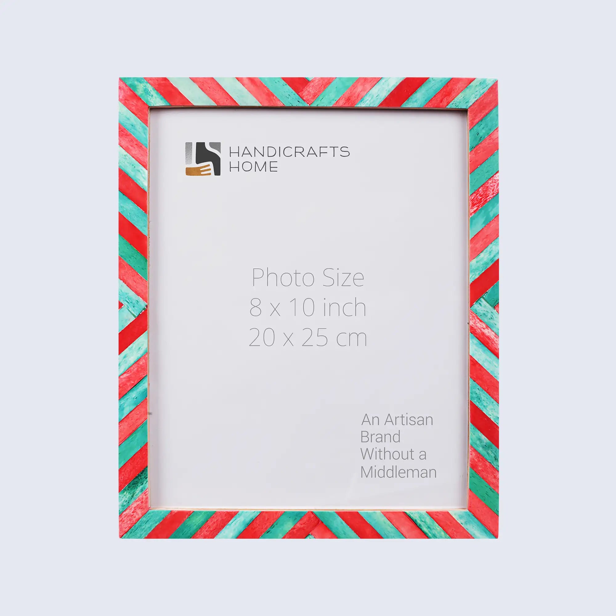 Picture Frames Chevron Art Inspired Collection Bone Inlay - Red, Green- 4x6, 5x7 & 8x10
