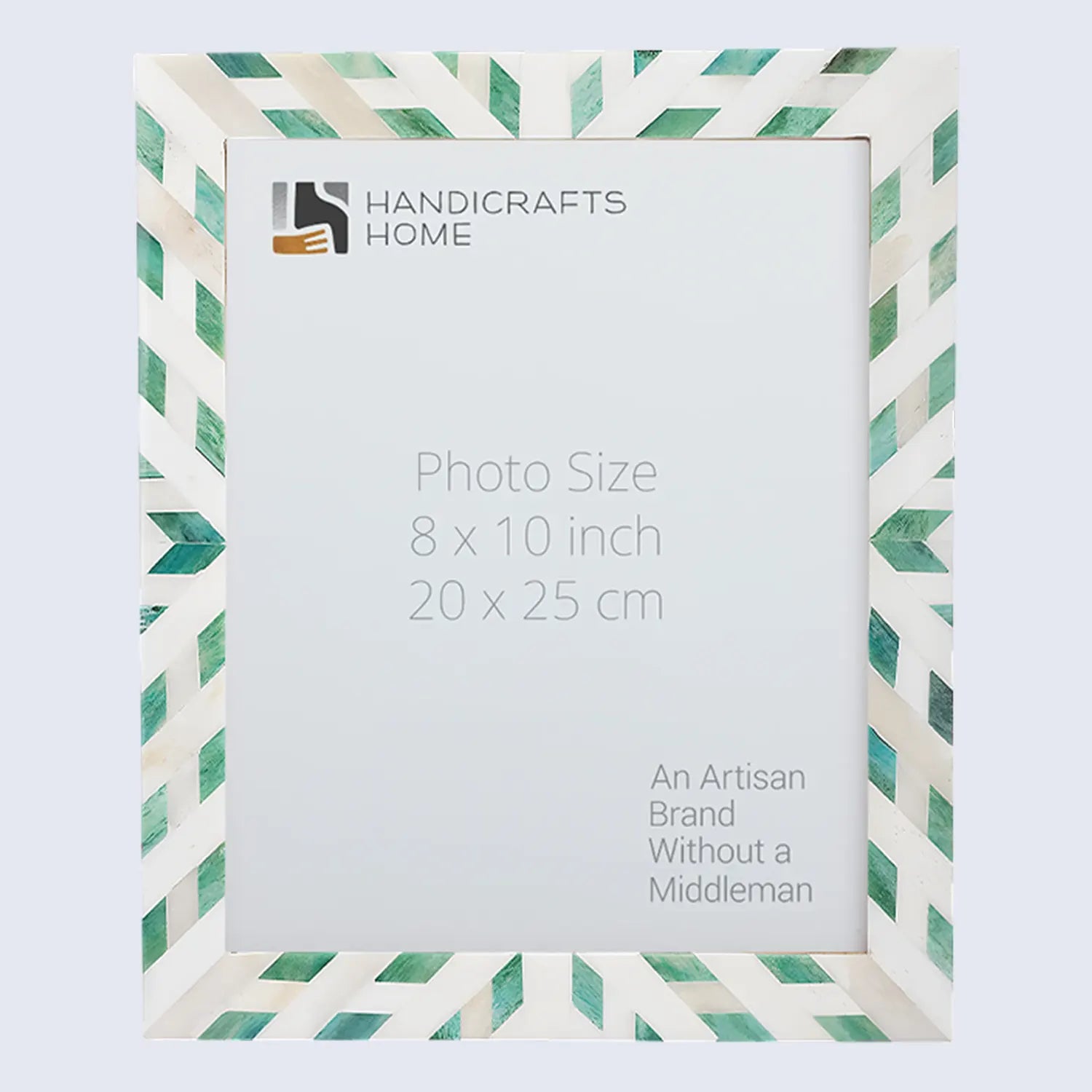 Picture Frame Hypno Nature Pattern Collection Bone Inlay Green White 4x6 5x7 8x10"