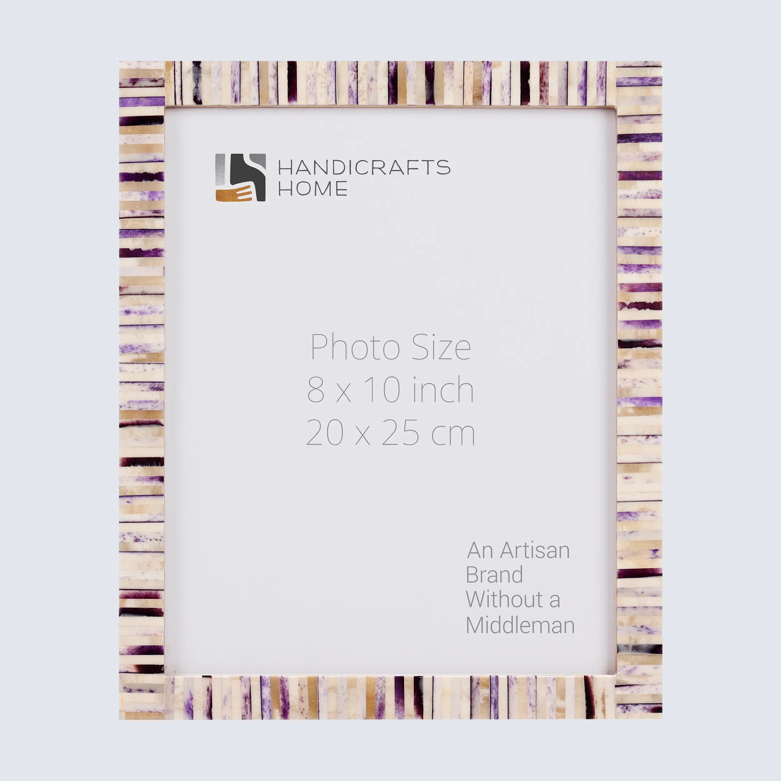 Picture Frames Pearlescent Hologram Collection Bone Inlay White 3 Sizes