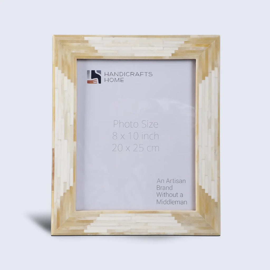 Picture Frame Apache Harvest Collection Bone Inlay White – 4x6, 5x7 & 8x10"