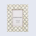 Picture Frames Moroccan Pattern Collection Bone Inlay Resin White Grey 4x6 5x7"