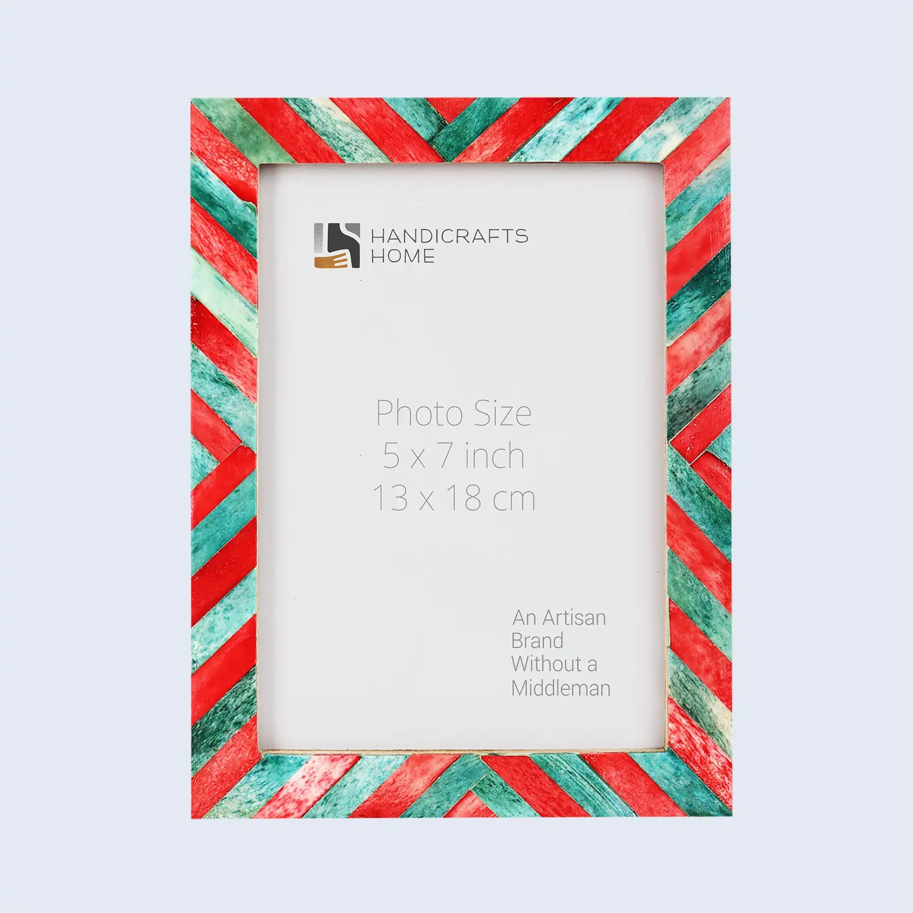 Picture Frames Chevron Art Inspired Collection Bone Inlay - Red, Green- 4x6, 5x7 & 8x10