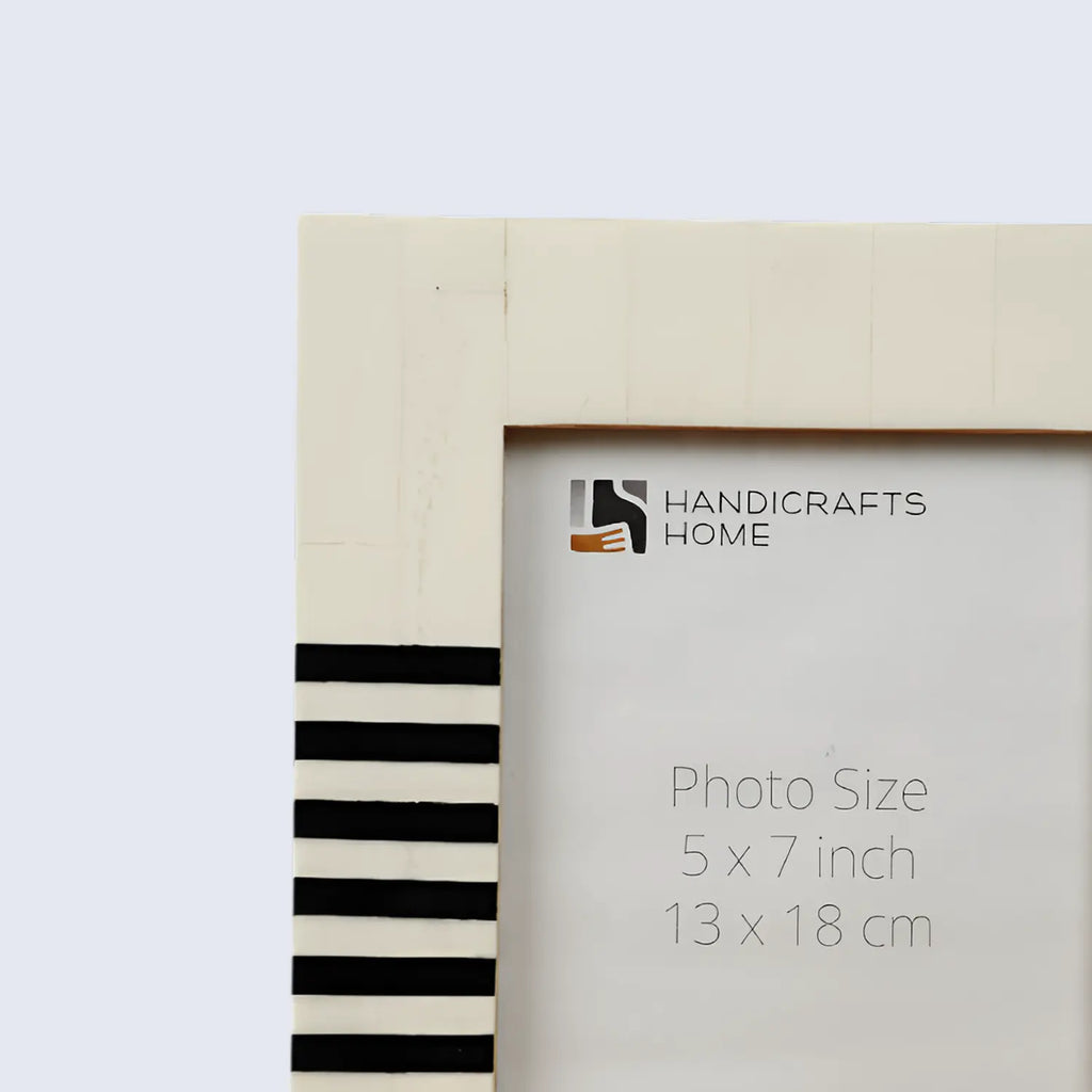 Contour Lado Black & White Inlay Picture Frame