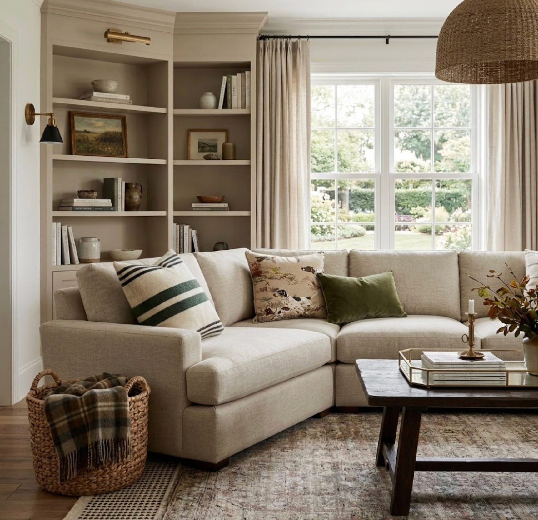 Pointers Pillow Cover in Brown, Schumacher Textiles