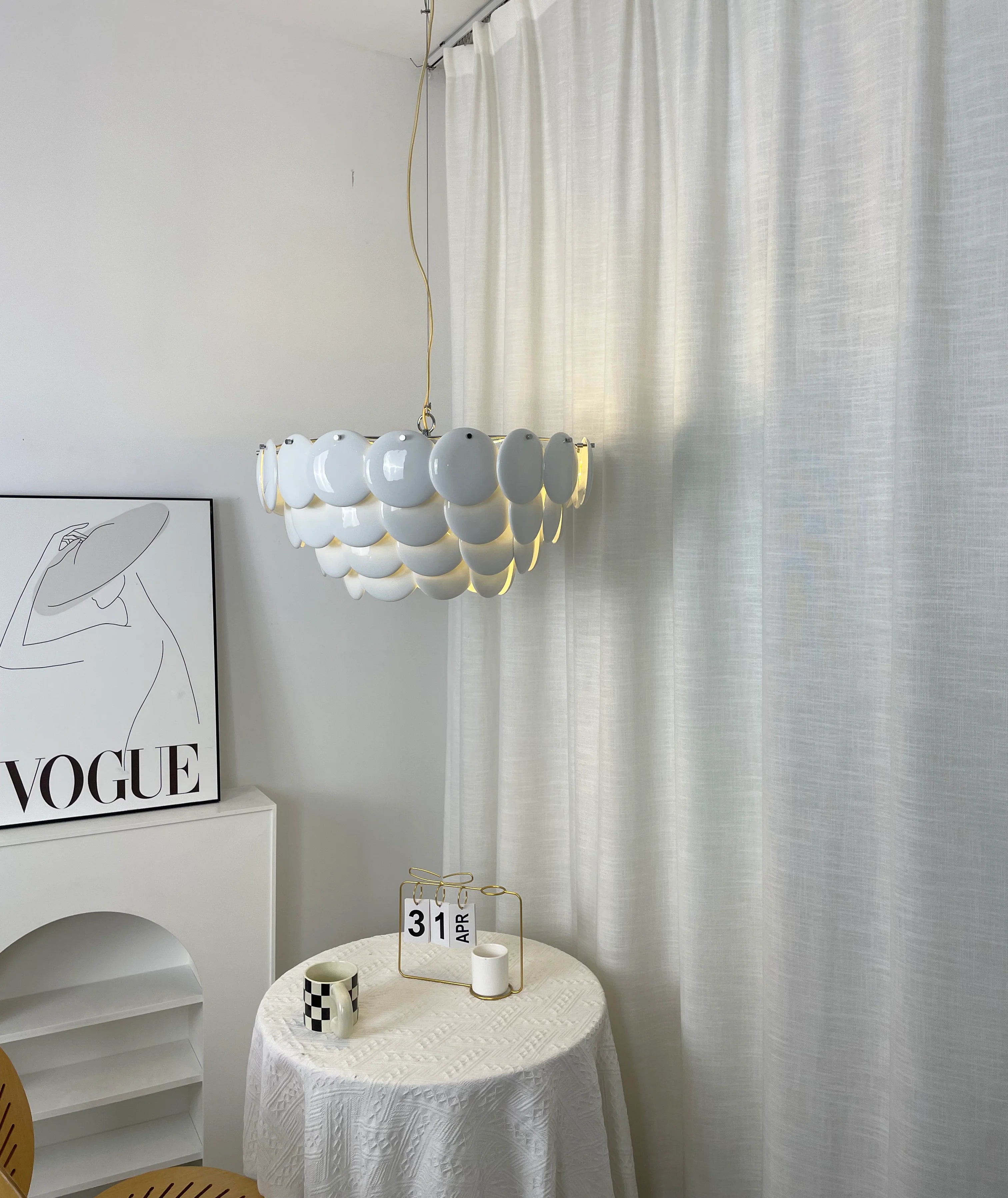 Pembridge White Ceramic Chandelier