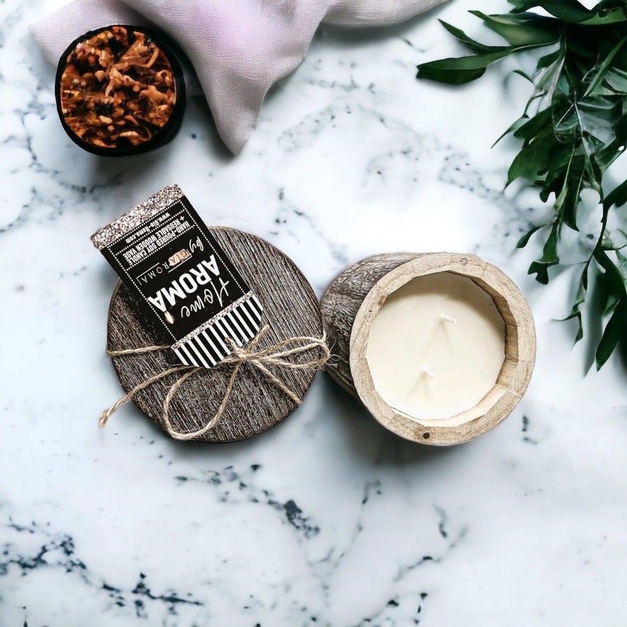 Wooden Vessel Scented Candle