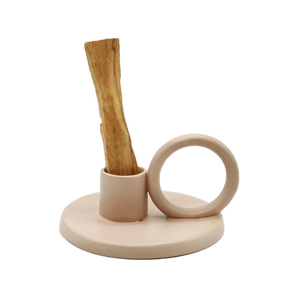 Pilar Ceramic Palo Santo & Candle Holder