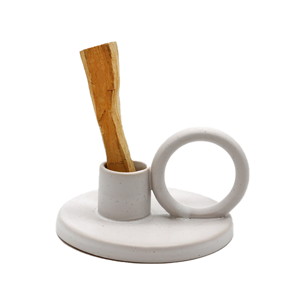 Pilar Ceramic Palo Santo & Candle Holder