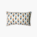 Bahaar Linen Lumbar Pillow Cover — Ginger & Blue