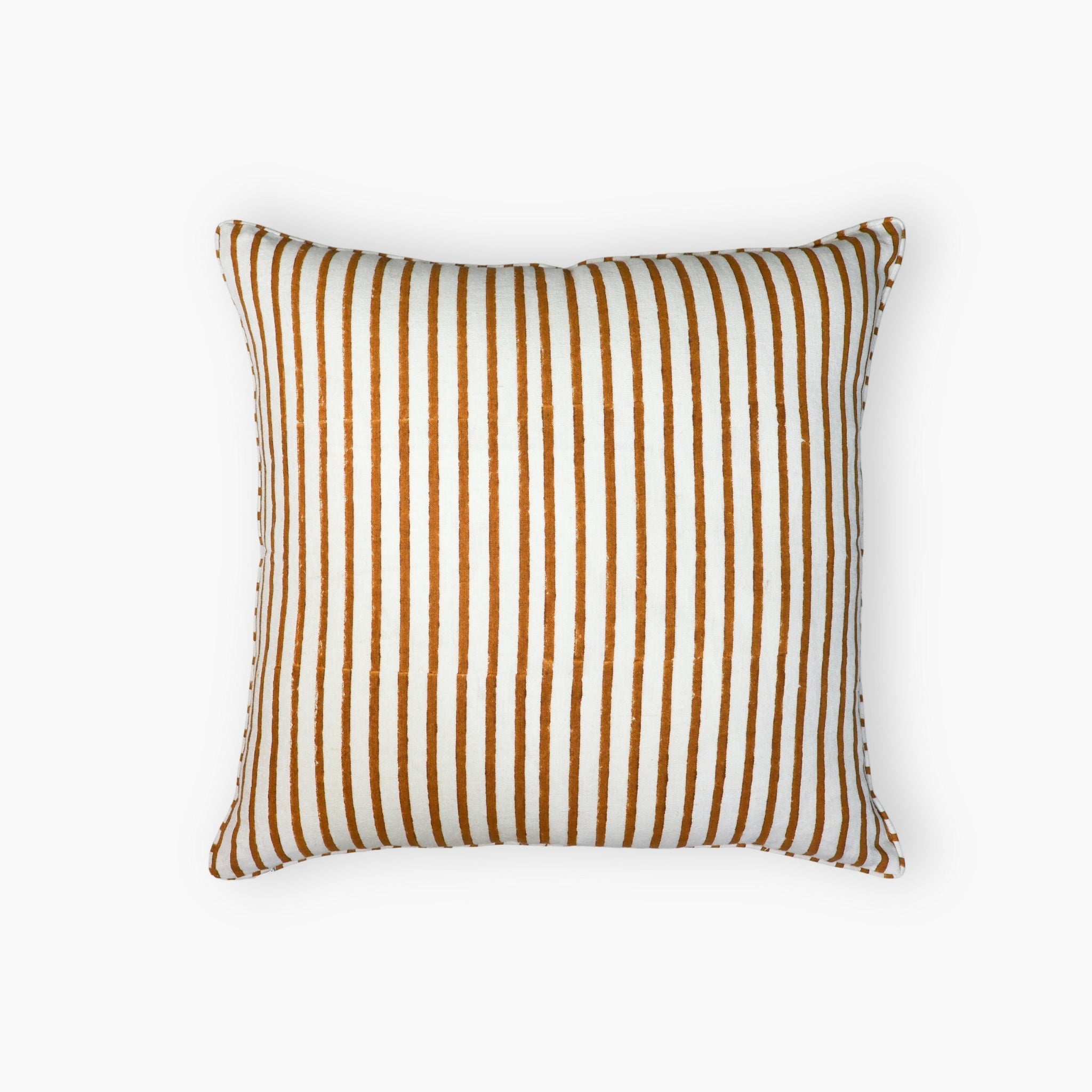 Bahaar Linen Pillow Cover — Ginger & Blue