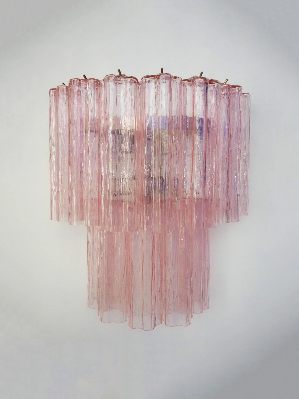 Star Shaped Murano Pink Glass Wall Lamp
