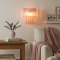 Star Shaped Murano Pink Glass Wall Lamp