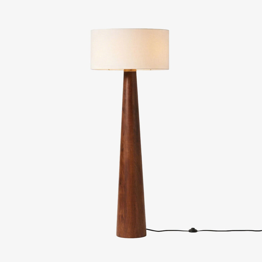 Pleated Fabric Tapered Floor Lamp
