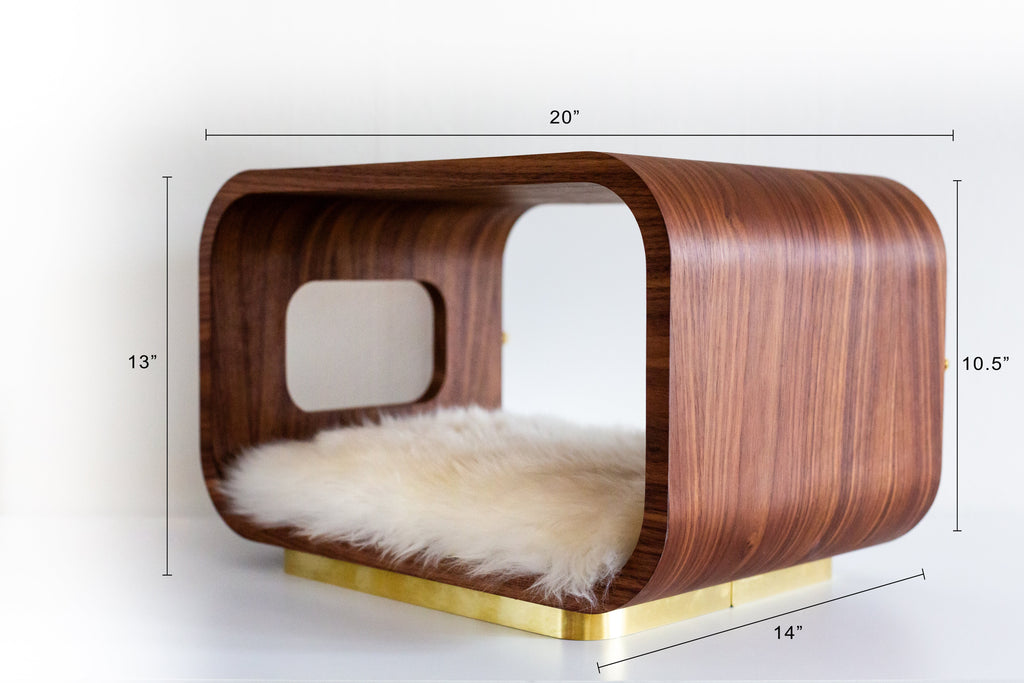 The LUNA Bed in Walnut