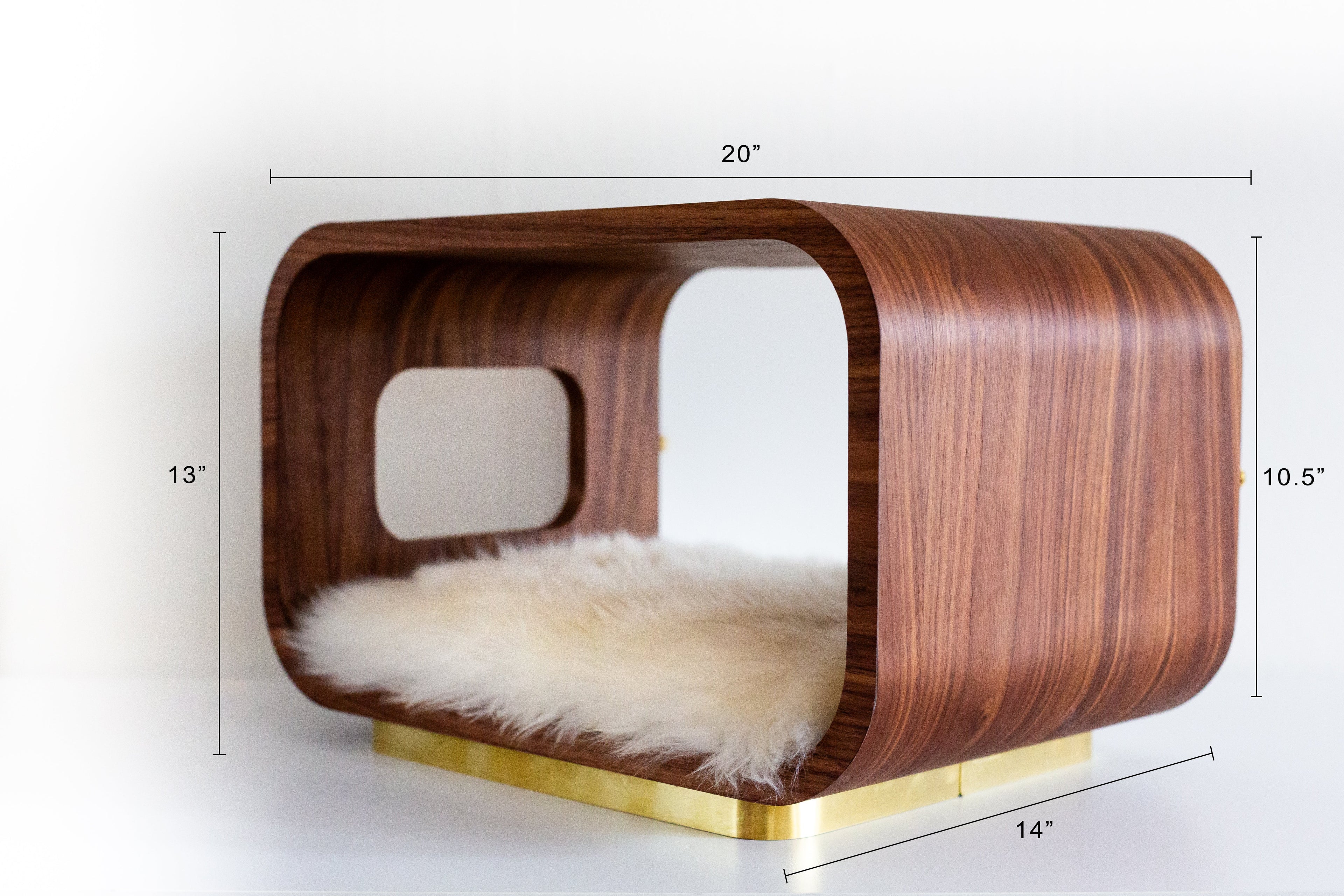 The LUNA Bed in Walnut