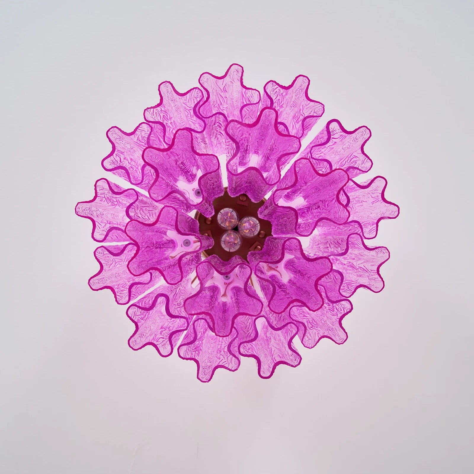 Purple Glass Tubes Murano Ceiling Lamp