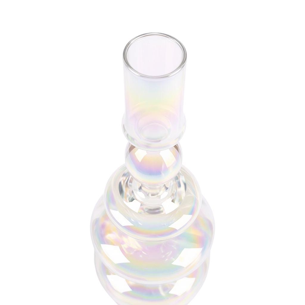 Rainbow Prism Glass Candle Holders - Pair