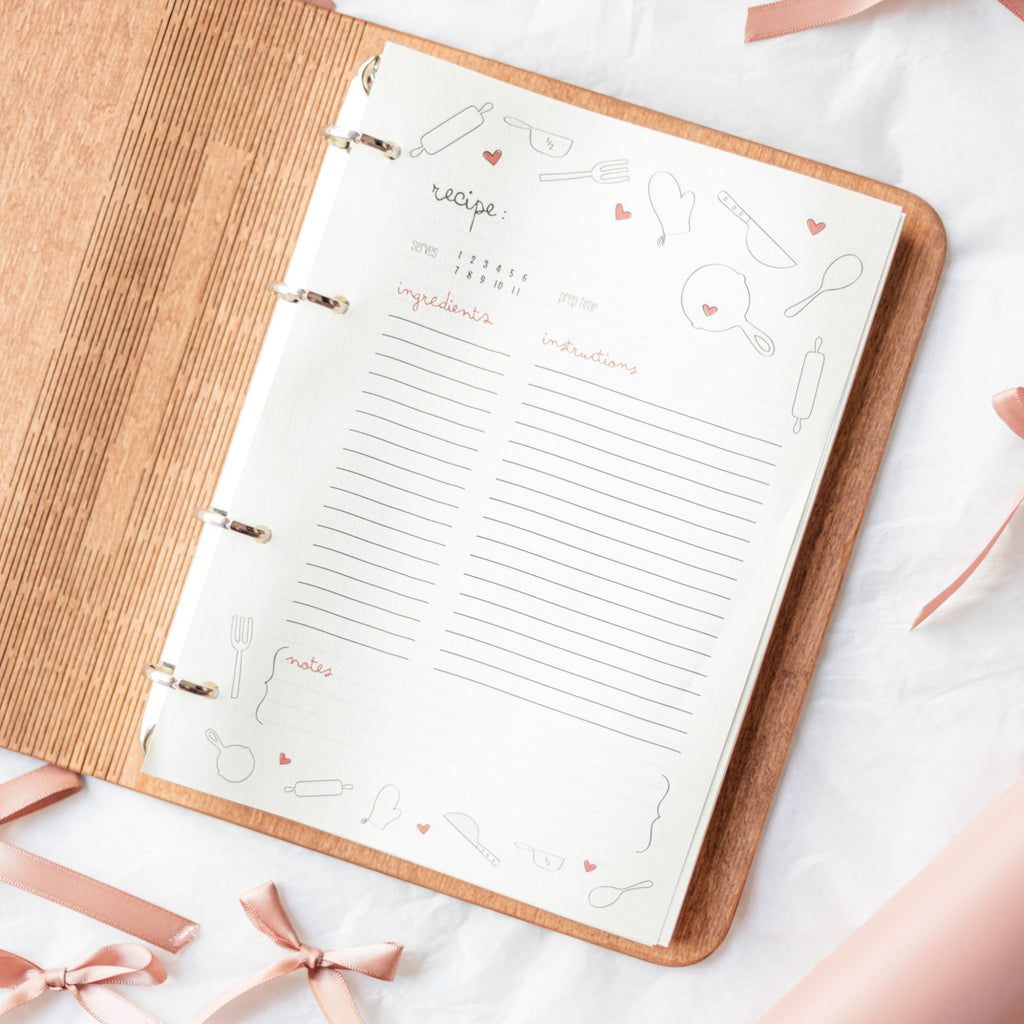 Wooden Recipe Book – Tomatoes Theme (B2B)